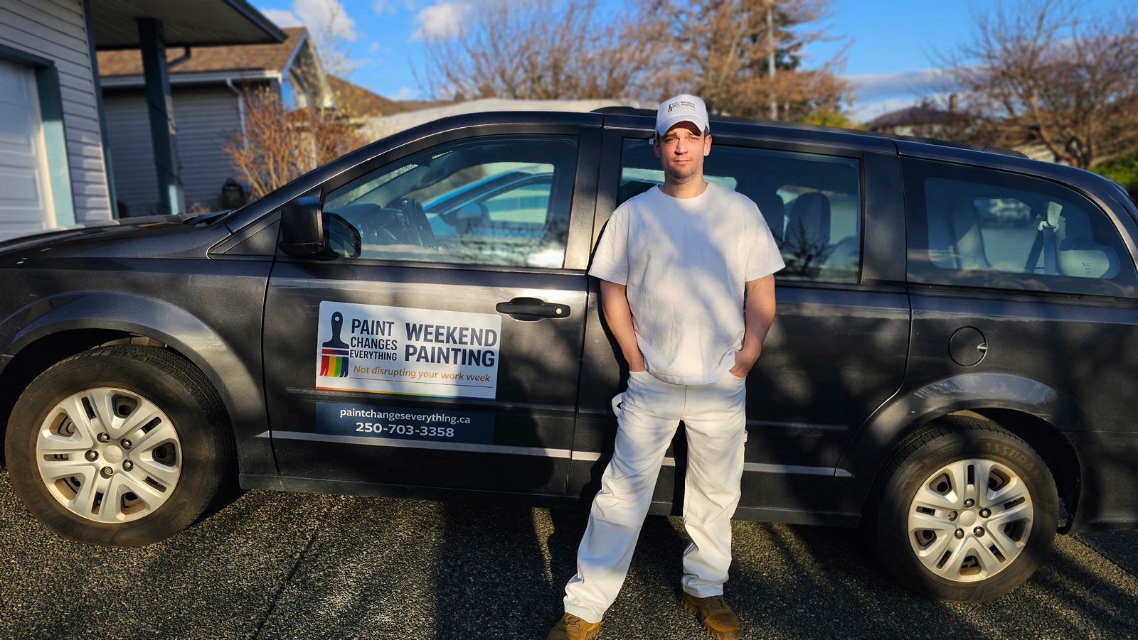 Regg's Paint Changes Everything work van in Campbell River